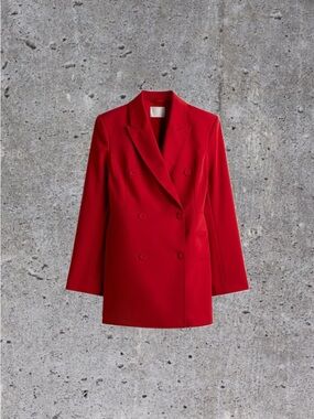 H&M Red Double-Breasted Women's Blazer Dress